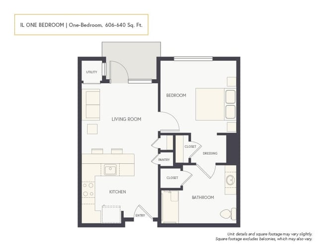 Heartis Buckhead One Bedroom Floor Plan
